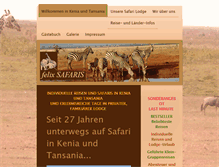 Tablet Screenshot of felix-safaris.com